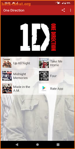 one direction all songs screenshot