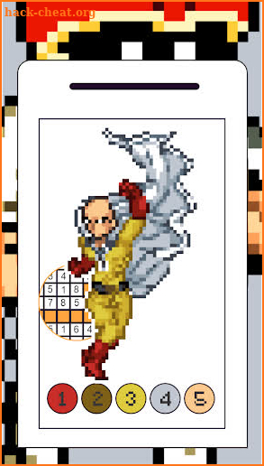 One Punch Man Pixel Art Games screenshot