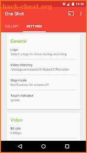 One Shot screen recorder (PRO) screenshot