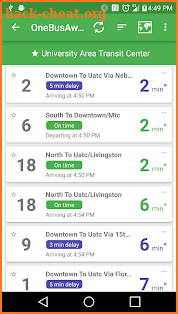 OneBusAway screenshot