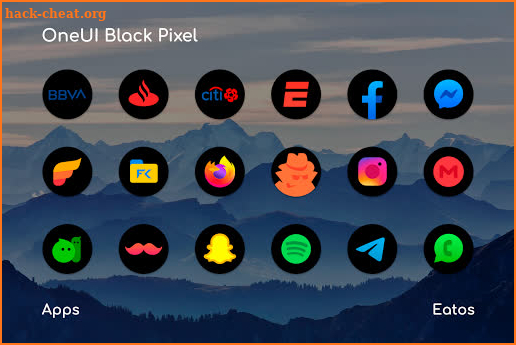 OneUI 2 Black - Round Icon Pack screenshot