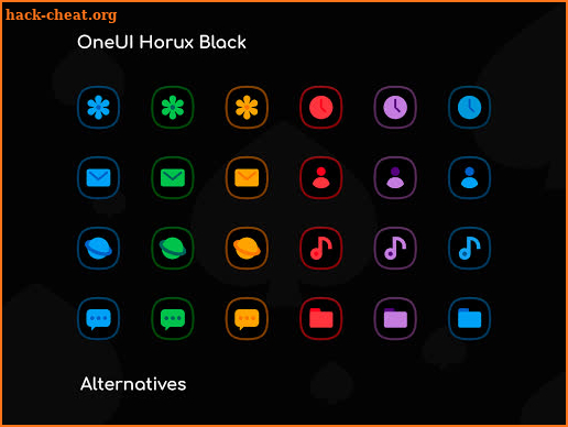 OneUI Horux Black - Icon Pack screenshot