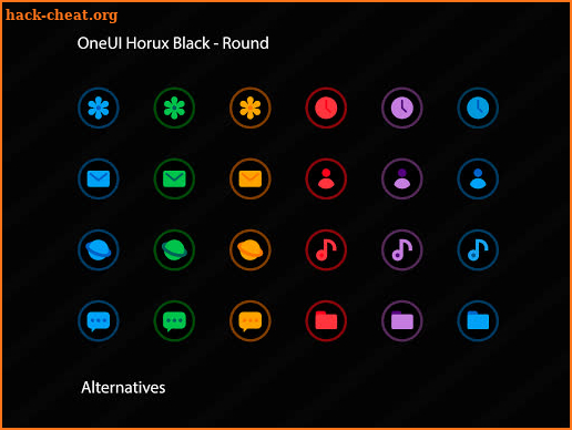 OneUI Horux Black - Round Icon Pack screenshot