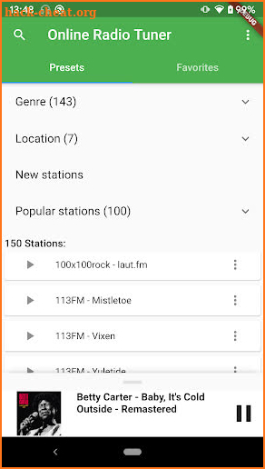 Online Radio Tuner screenshot