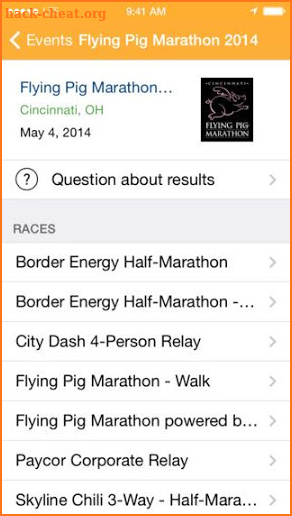 OnlineRaceResults screenshot