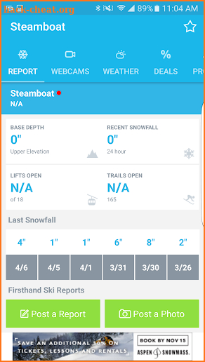 OnTheSnow Ski & Snow Report screenshot