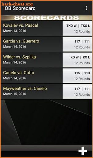 Open Boxing Scorecard screenshot