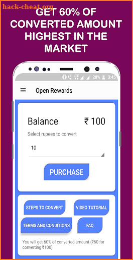 Open rewards - Rewards converter screenshot