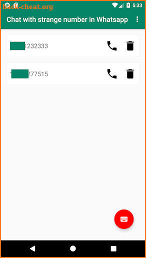 Open with WHatsapp Chat screenshot