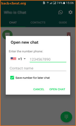 OpenChat: Direct Open for Whatsapp Chat screenshot