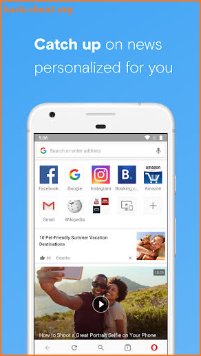 Opera browser beta screenshot