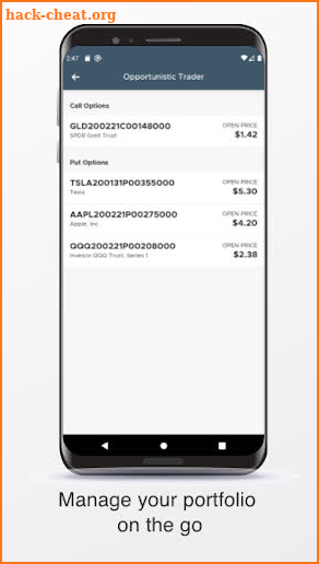 Opportunistic Trader Mobile screenshot