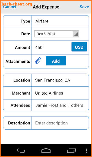 Oracle Fusion Expenses screenshot