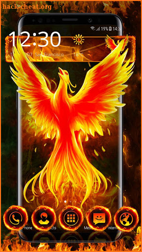 Orange Beauty Phoenix Fire Theme screenshot