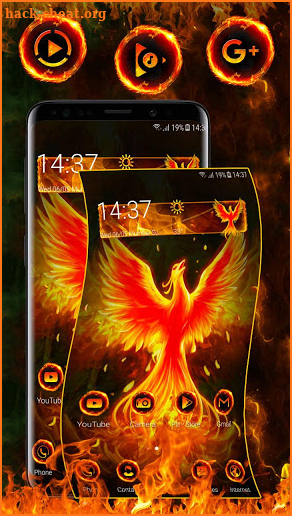 Orange Beauty Phoenix Fire Theme screenshot