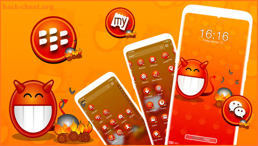 Orange Emoji Launcher Theme screenshot