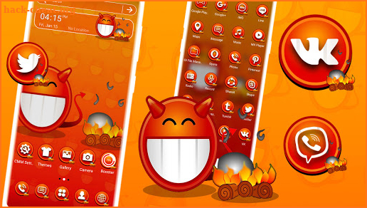 Orange Emoji Launcher Theme screenshot