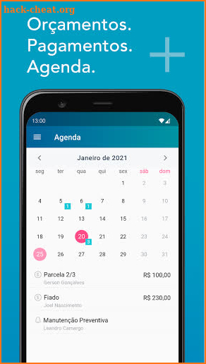 Orçamento de Serviços e Vendas screenshot