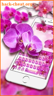 Orchid Flower Keyboard Theme screenshot