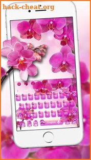 Orchid Flower Keyboard Theme screenshot