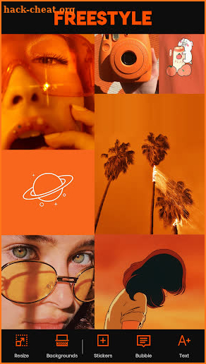 Orenji 🍊 : Free Photo Collage & Backgrounds maker screenshot