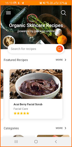 Organic Skincare Recipes screenshot