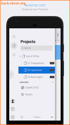 Organize:Me Task Manager screenshot