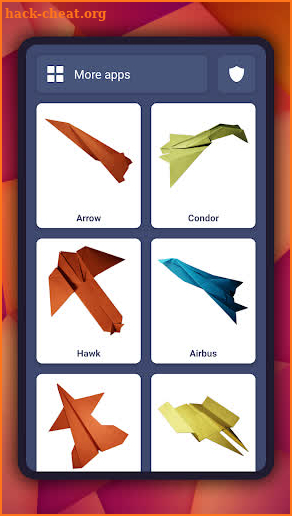 Origami: planes and flying devices made of paper screenshot