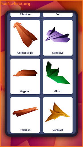 Origami: planes and flying devices made of paper screenshot