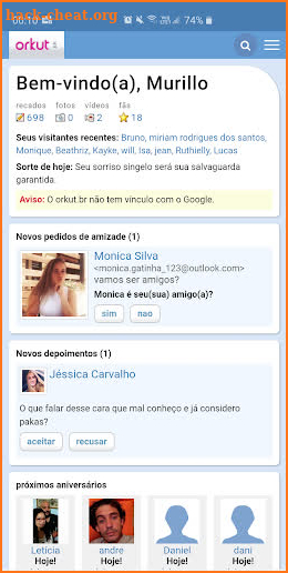 Orkut screenshot