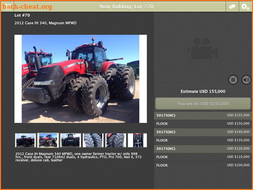 Orr Auctioneers Bidding App screenshot