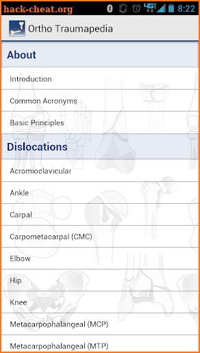 Ortho Traumapedia screenshot