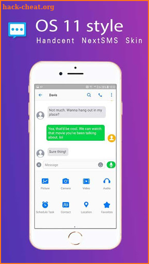 OS 11 style for Handcent Next SMS screenshot