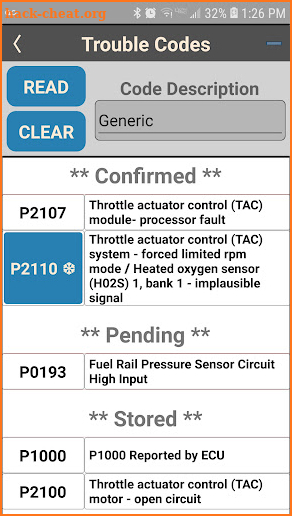 OS OBD2 Interface screenshot