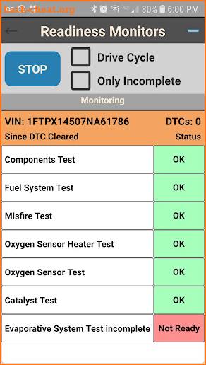 OS OBD2 Interface screenshot