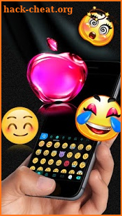 Os11 Glass Pink Apple Keyboard Theme screenshot