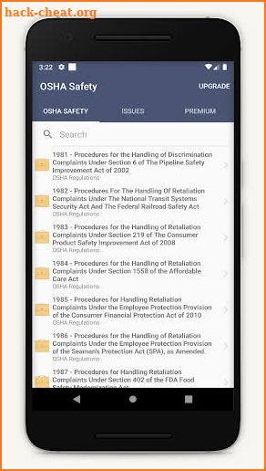 OSHA Safety - Laws and Regulations 1910 1926 1904 screenshot