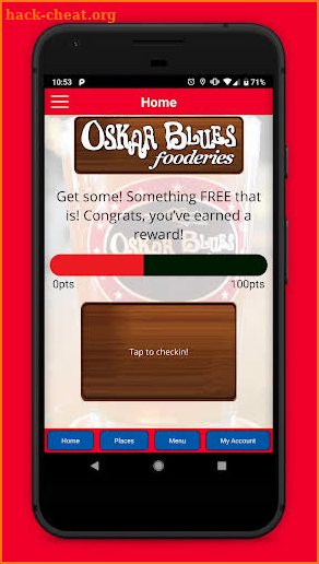 Oskar Blues Food Joint Points screenshot