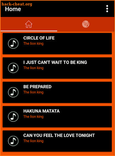 Ost The lion king Music & Lyrics screenshot