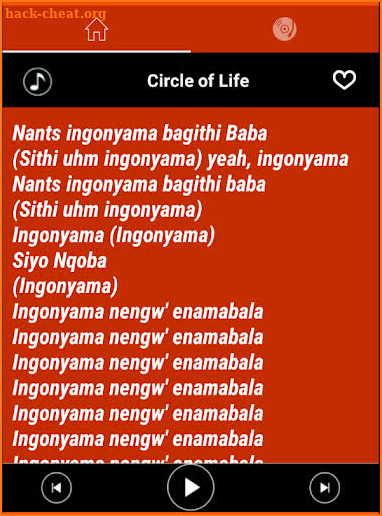 Ost The lion king Music & Lyrics screenshot