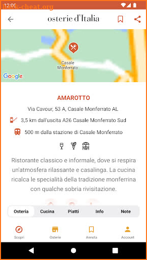 Osterie d'Italia 2023 screenshot