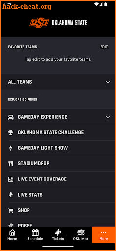 OSU Athletics screenshot