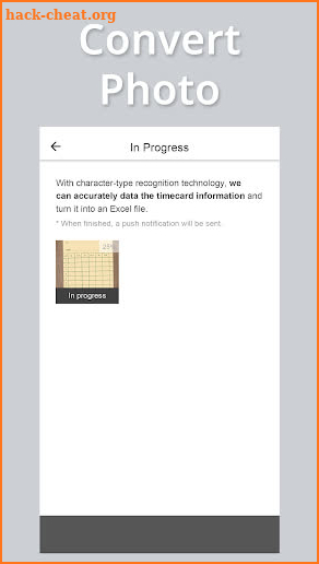 OTR - Upload timecard, convert to Excel screenshot