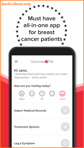 Outcomes4Me - Breast Cancer Care screenshot