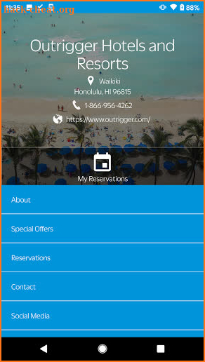 Outrigger Hotel and Resorts screenshot