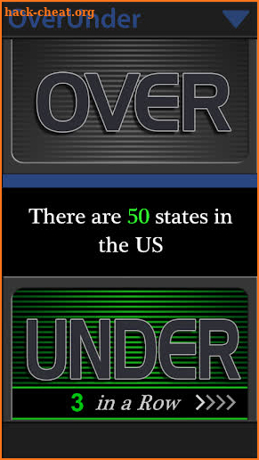 Over Under Trivia screenshot