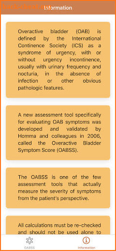 Overactive Bladder Symptom Score - Urine Tracker screenshot