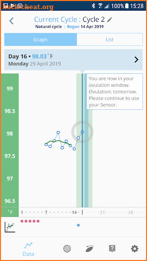 OvuSense screenshot