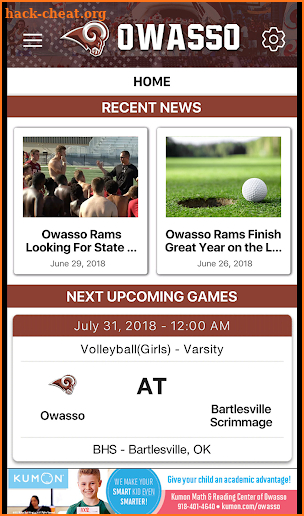 Owasso Rams Athletics screenshot