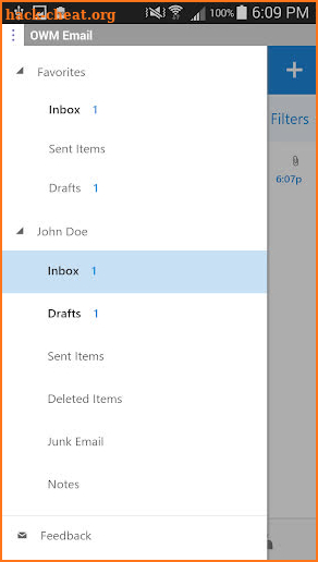 OWM for Outlook OWA 2016 Email screenshot